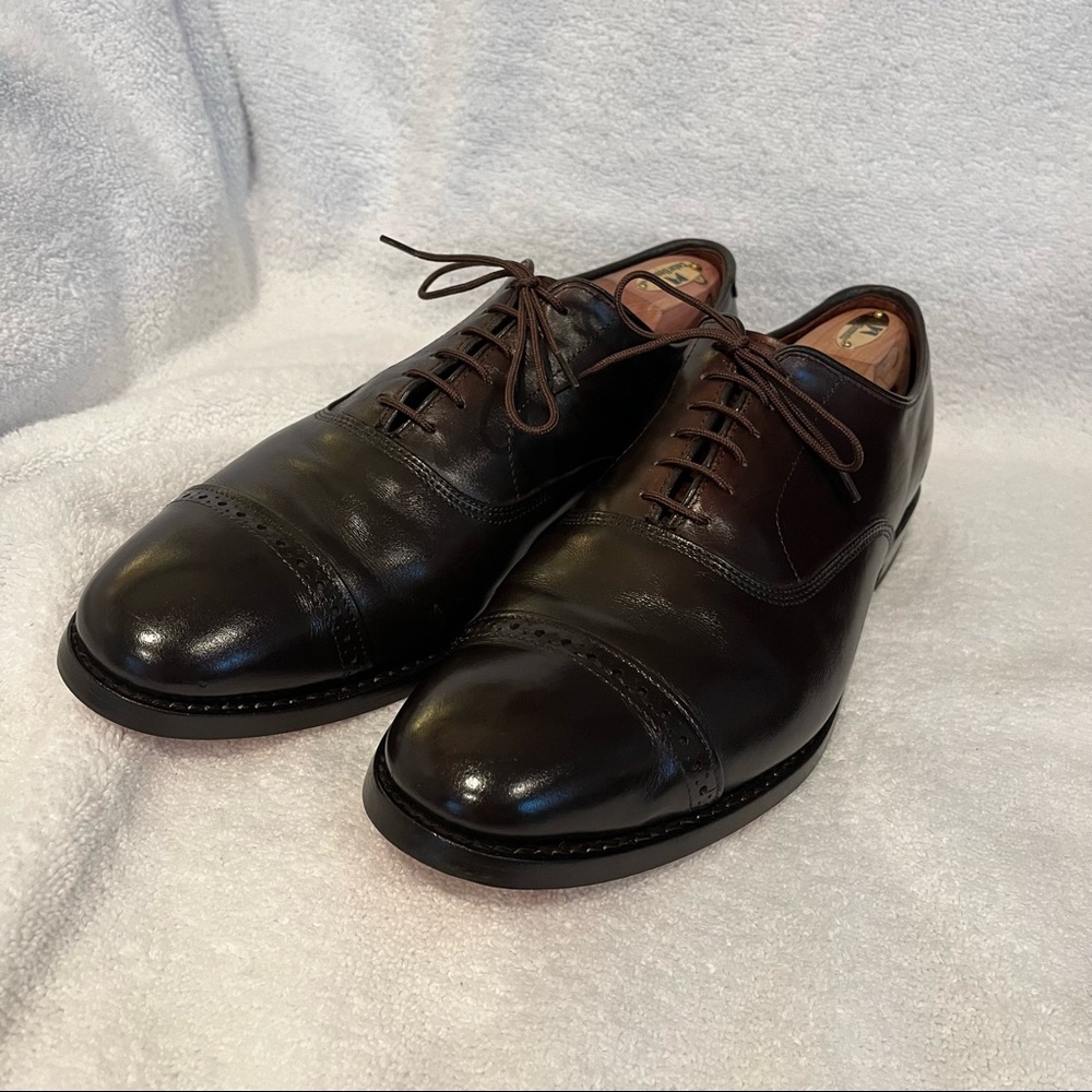 Allen Edmonds Fifth Avenue Cap-Toe Oxford Dress Shoes Brown Leather Size 10.5 D